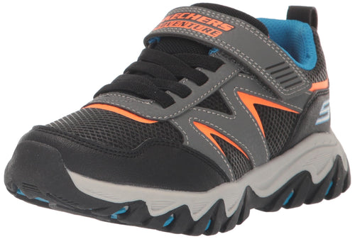 Skechers Kids Boys Rugged Ranger Sneaker, Charcoal/Orange
