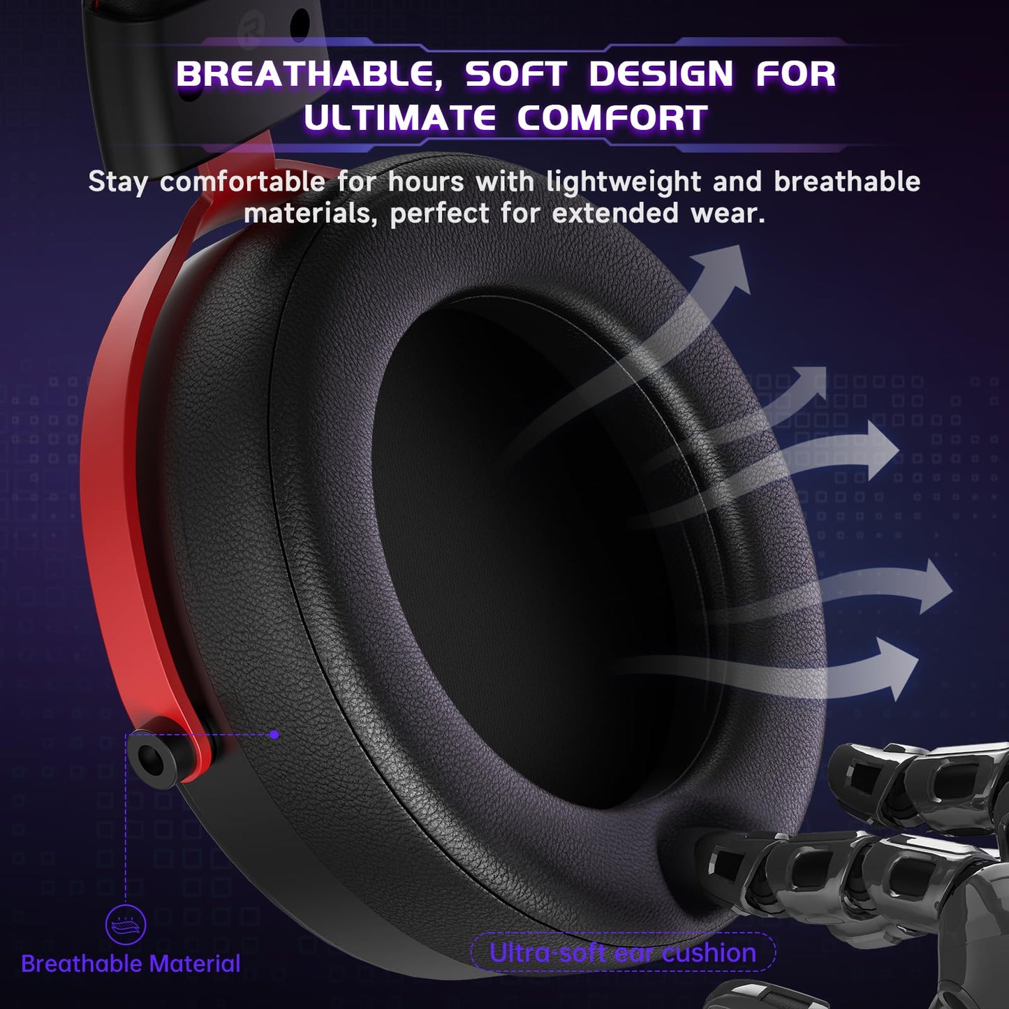 Acer 2.4GHz Wireless Gaming Headsets for PS5, PS4, PC, Switch, Tri-Mode Bluetooth Gaming Headset with Mic, Stereo Sound, 40+Hr Battery, 50mm Drivers - Black