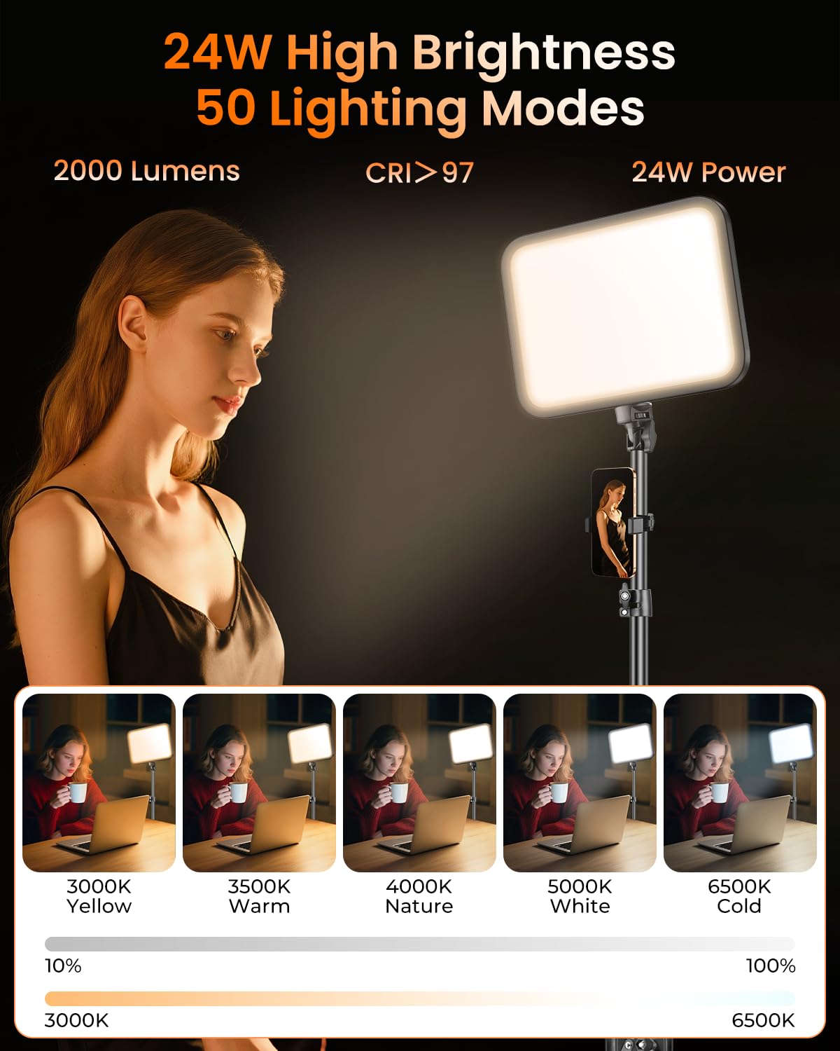 Torjim Kit de Luz LED para Video (12")