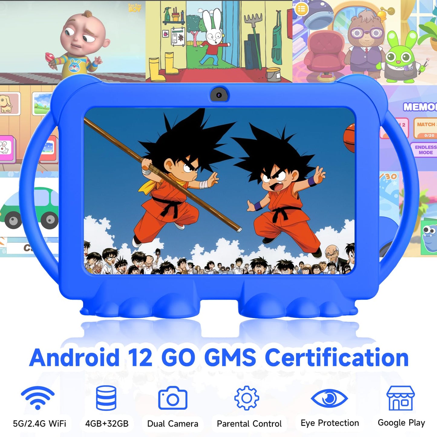 RUIQIAI Tableta para Niños 2026 de 7 Pulgadas (32GB / 4GB RAM)