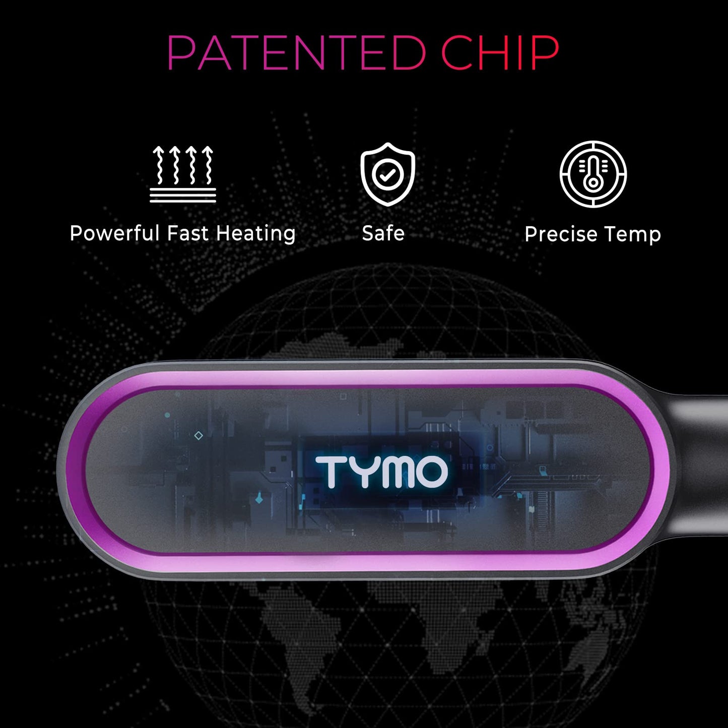 Cepillo Alisador de Cabello TYMO Ring (Negro)