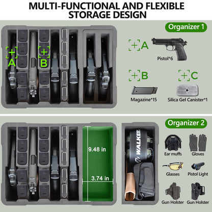Turokacase Estuche para Múltiples Pistolas Aprobado por la TSA