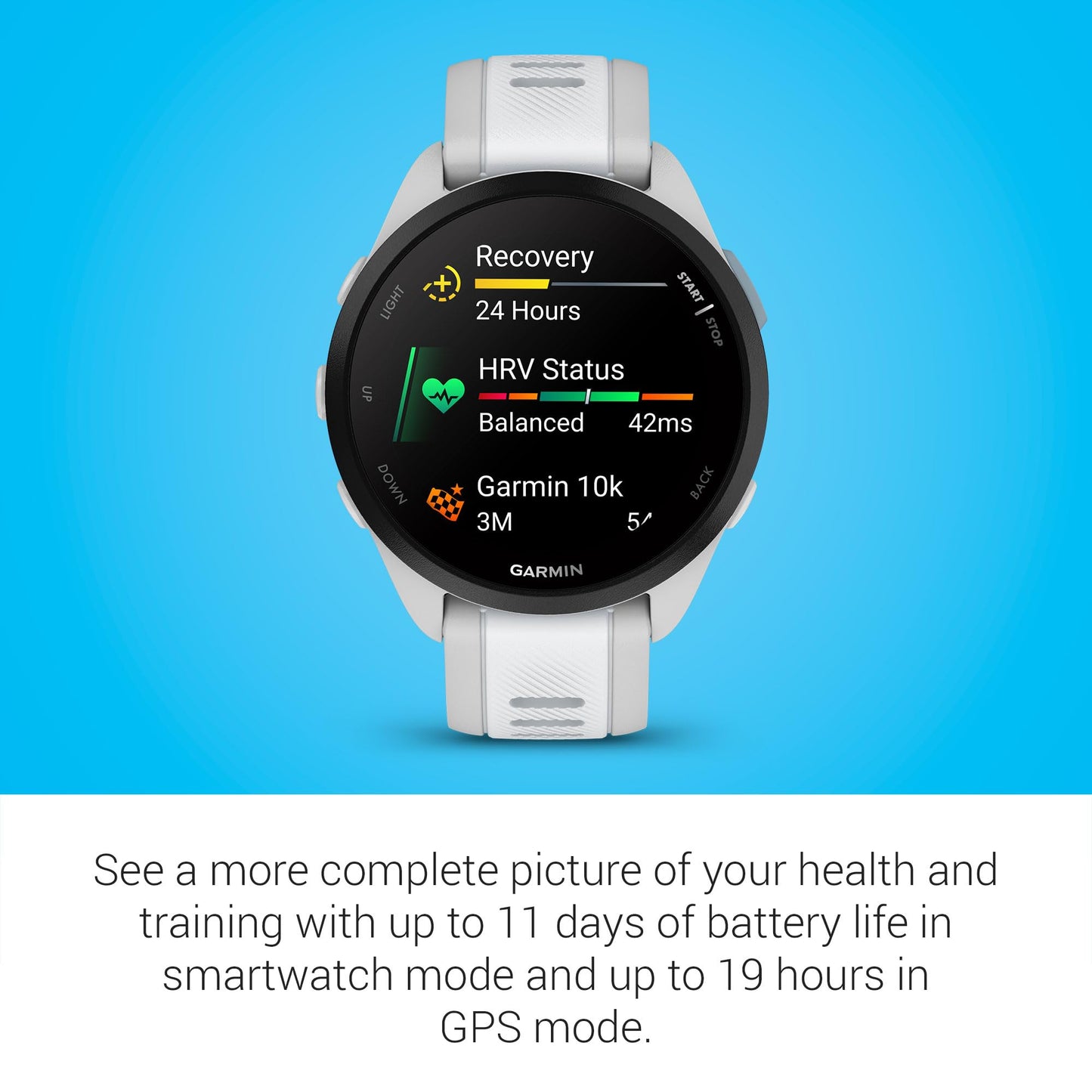 Garmin Reloj Inteligente para Correr Forerunner 165 (Whitestone)