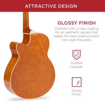 Best Choice Products Bajo Electroacústico (Natural / 4 Cuerdas)