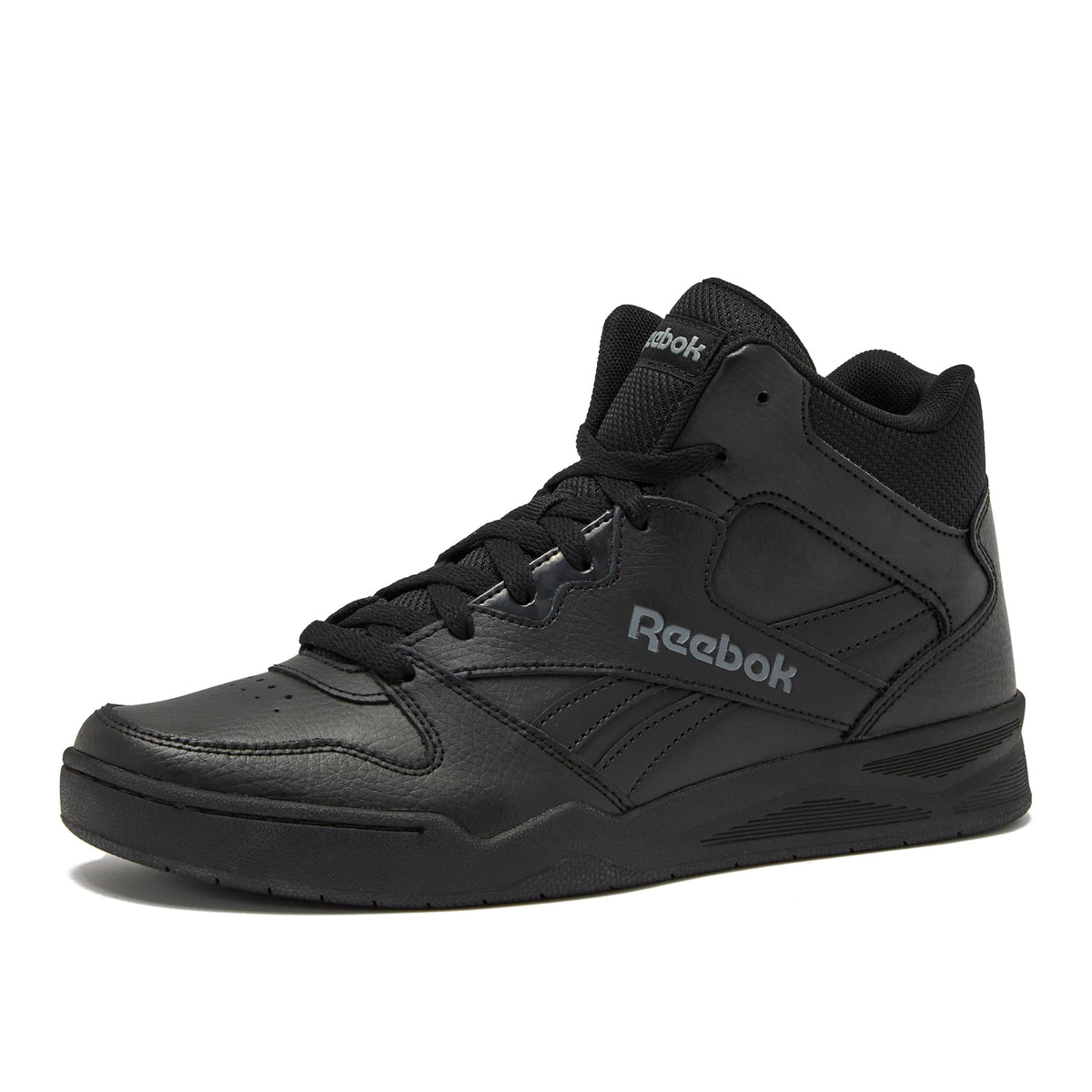 Reebok Royal BB4500 Hi2 High Top Sneakers for Men, Black or White Mens Basketball Shoes, Athletic Mens Shoes, Black/Alloy