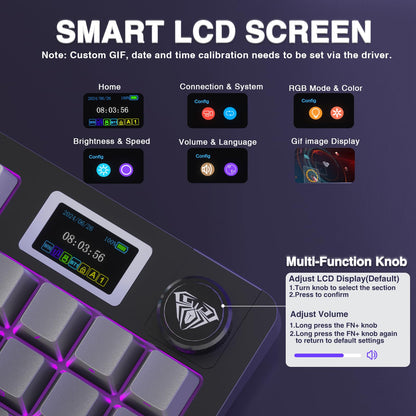 AULA Teclado Mecánico Inalámbrico Gaming S98 Pro (Con Pantalla)