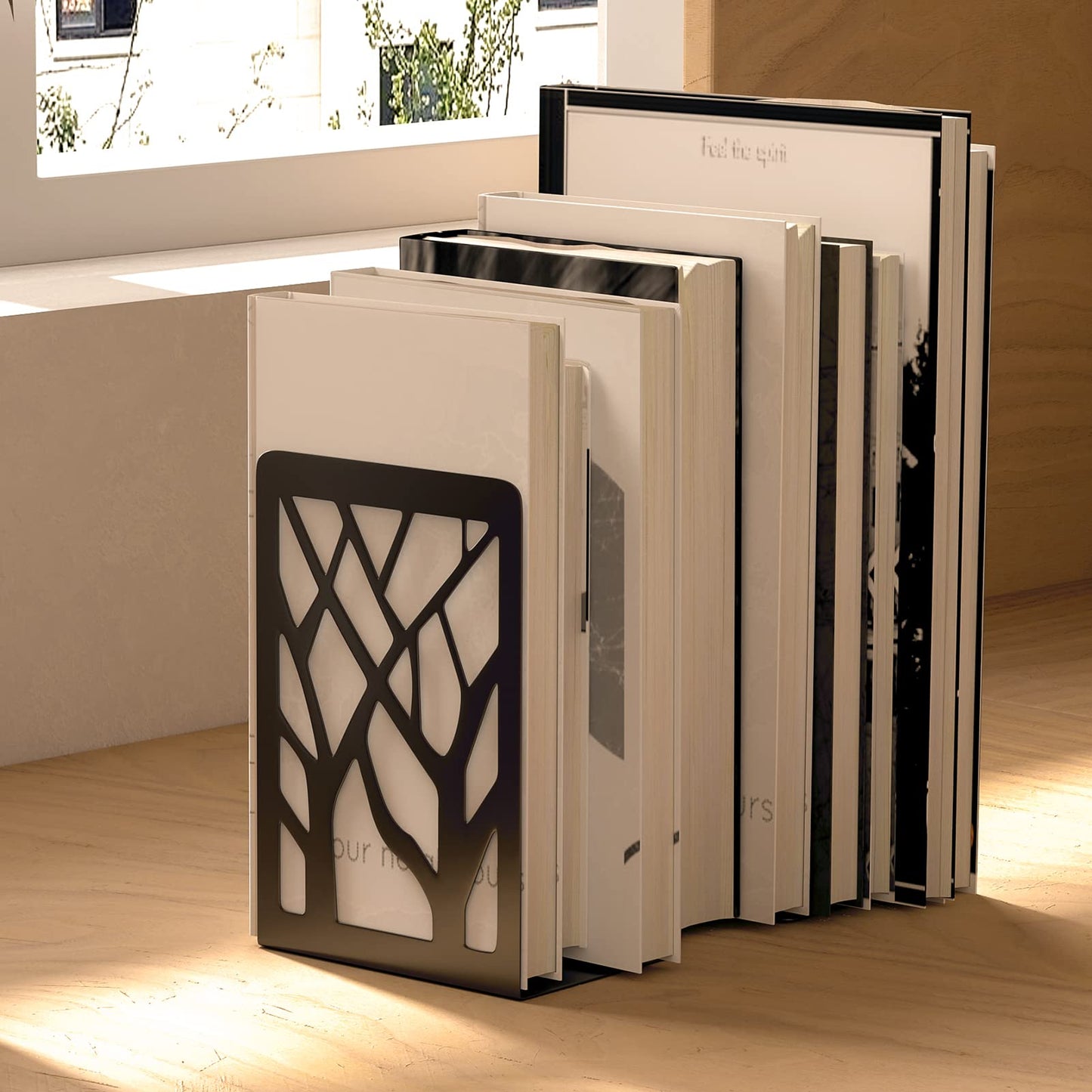 MaxGear Sujetalibros con Diseño de Árbol (8 Pares)
