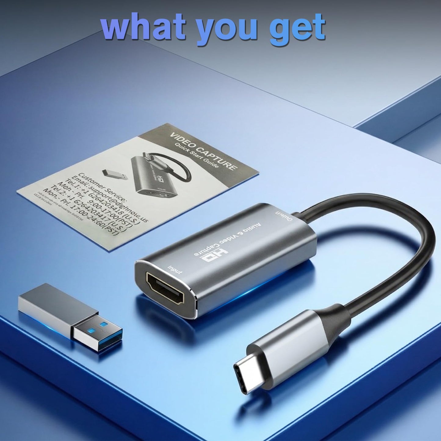 Tarjeta de Captura de Video HDMI (Plata / Soporte 4K)
