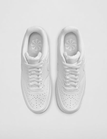 Nike Women's Court Vision Low Next Nature Shoes, White/White-White