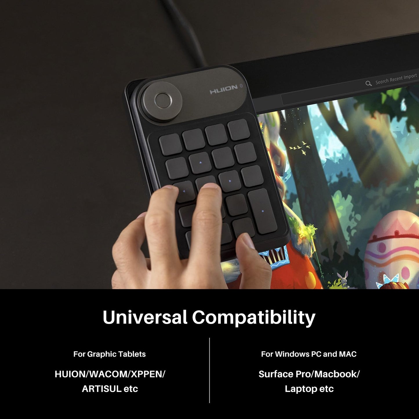 HUION Teclado Programable Keydial Mini Bluetooth (18 Teclas)