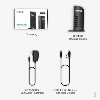 Plugable Estación de Conexión Universal para Laptop (Dual HDMI / 6 Puertos USB)