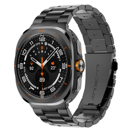 SPGUARD Correa de Metal para Samsung Galaxy Watch 7/8 Ultra 47mm (Negro)