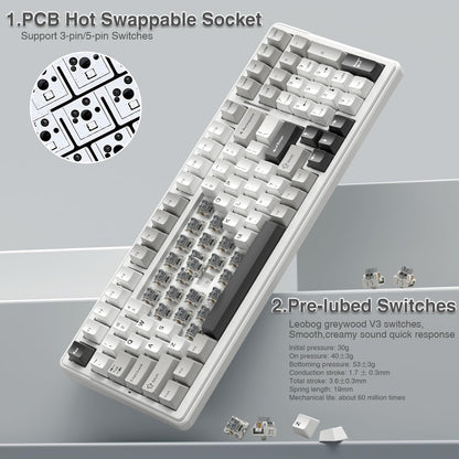 AULA Teclado Mecánico Inalámbrico F99 (RGB)