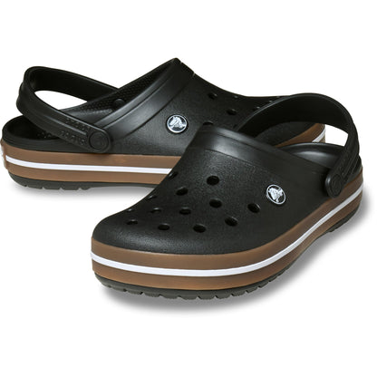 Crocs Unisex-Child Kids' Crocband Gum Clogs, Black/Gum