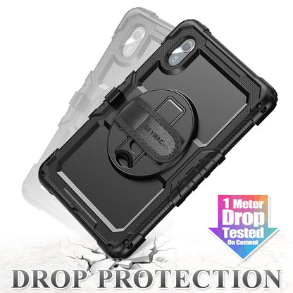 SEYMAC stock Tablet Case for Lenovo Idea Tab 11'' / M11 (TB336FU/TB330FU) 11 inch Drop-Proof Protection Cover with 360° Rotate Stand & Strap [Pen Holder] & Screen Protector 2025/2024, Black