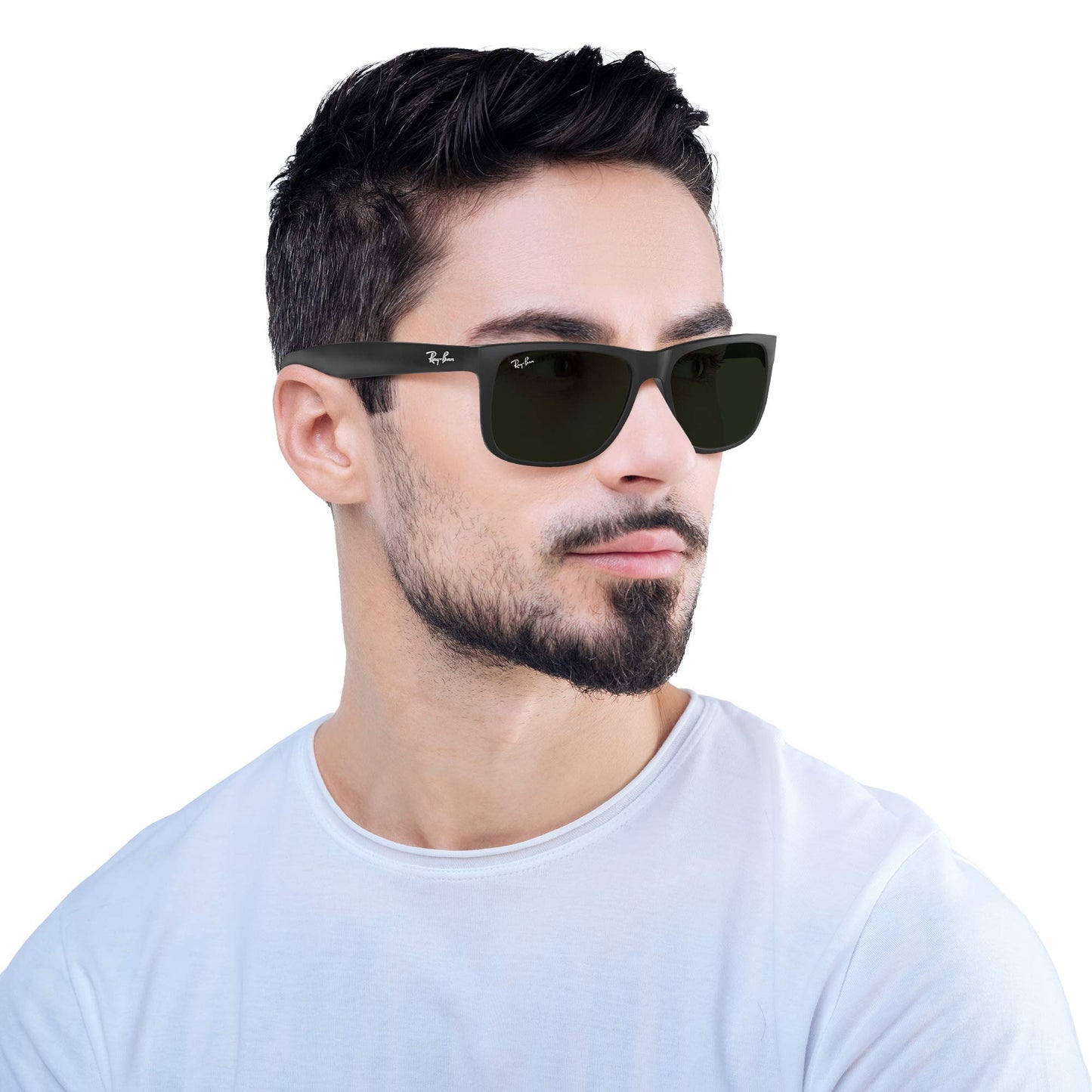 Ray-Ban Lentes de Sol Cuadrados Justin RB4165 para Hombre (Negro / 55MM)