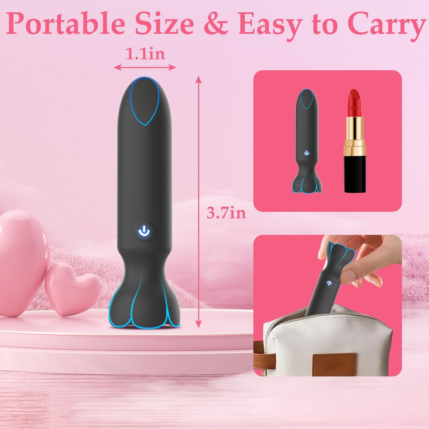 Mini Vibrador Bala Controlado por App (Negro)