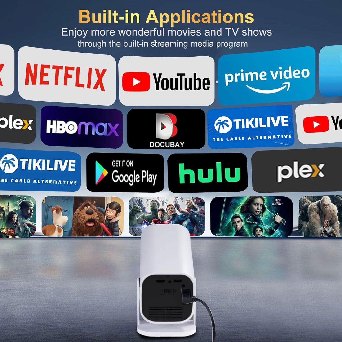 Mini Proyector Inteligente 1080P (WiFi / Bluetooth)