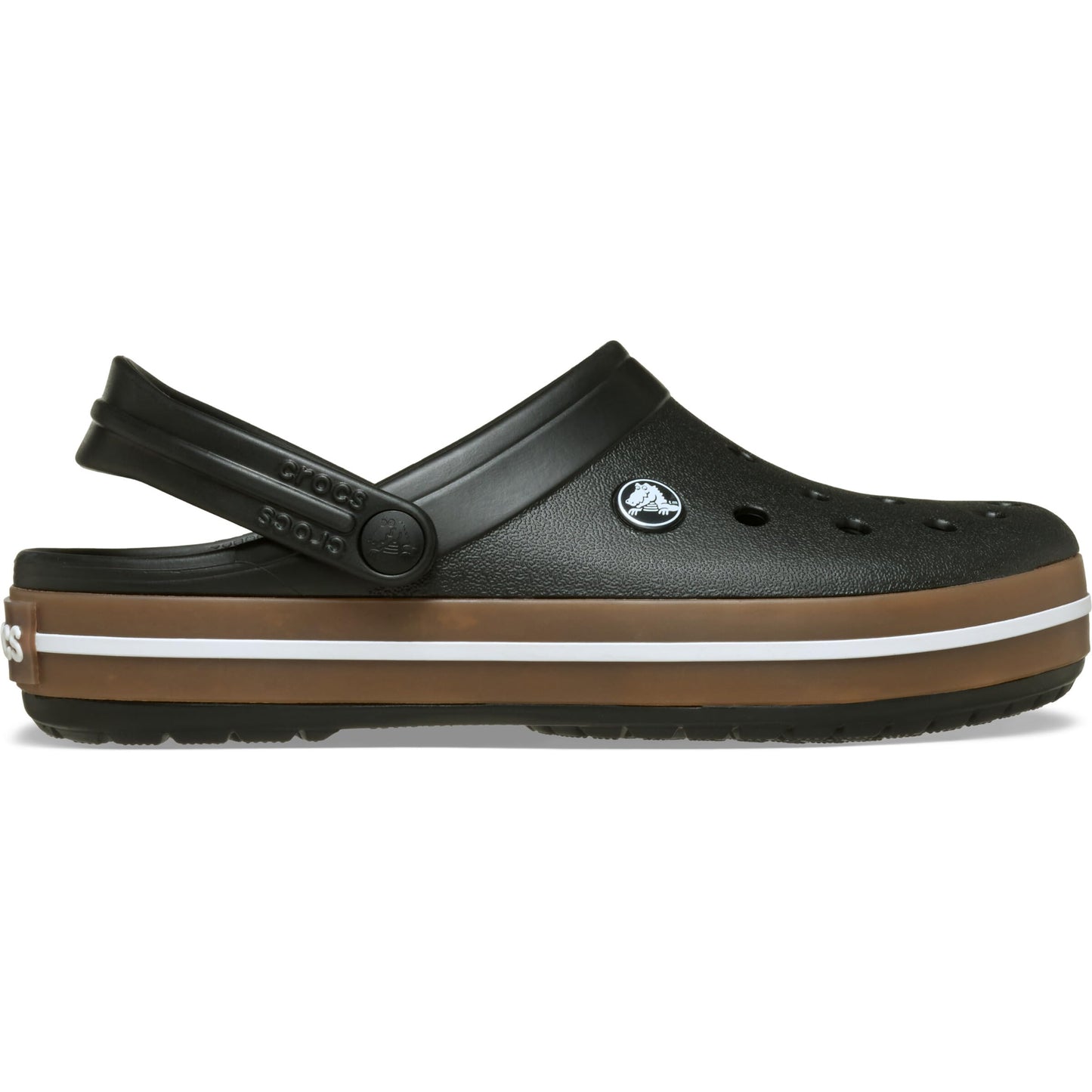 Crocs Unisex-Child Kids' Crocband Gum Clogs, Black/Gum