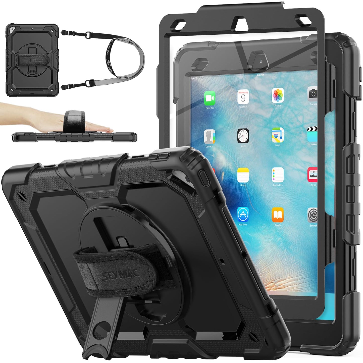 SEYMAC stock Funda para iPad Air 3 2019 / Pro 10.5'' (Negro)