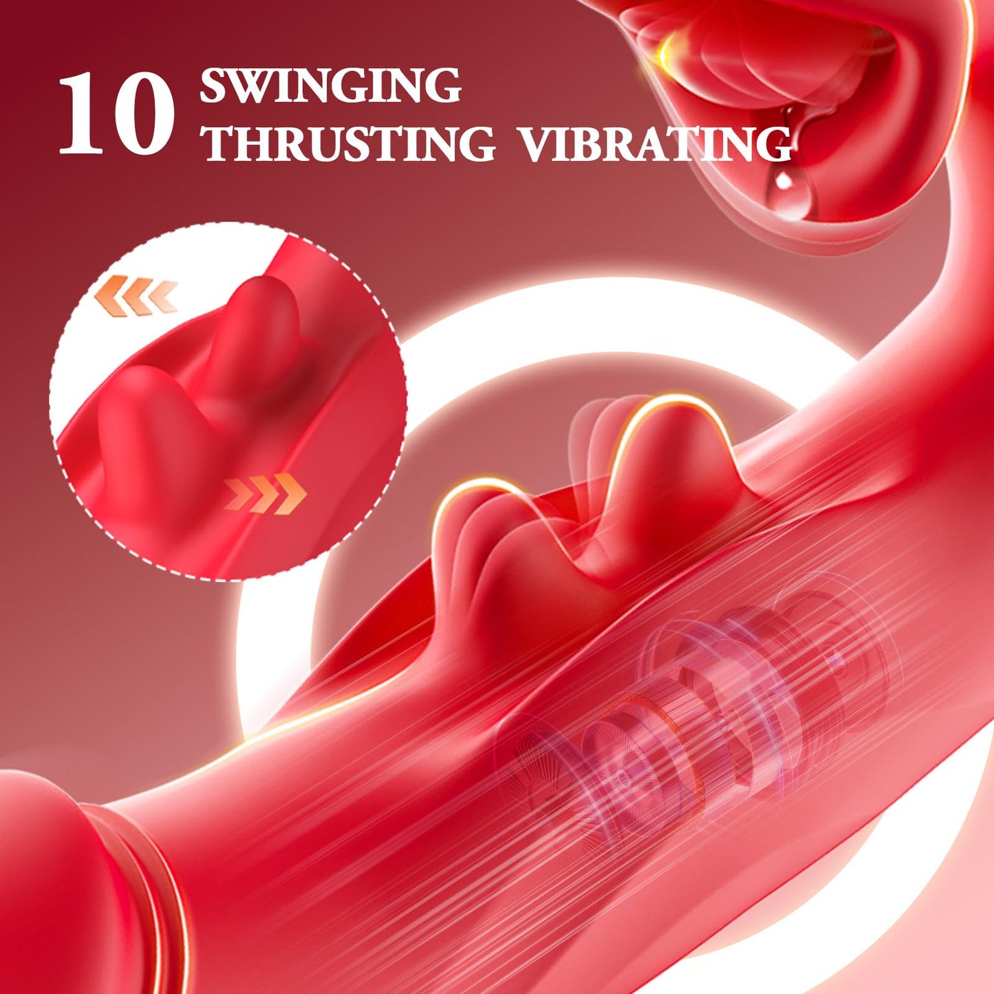 Kickiss Dildo Vibrador de Empuje (Juguetes Sexuales para Mujer)