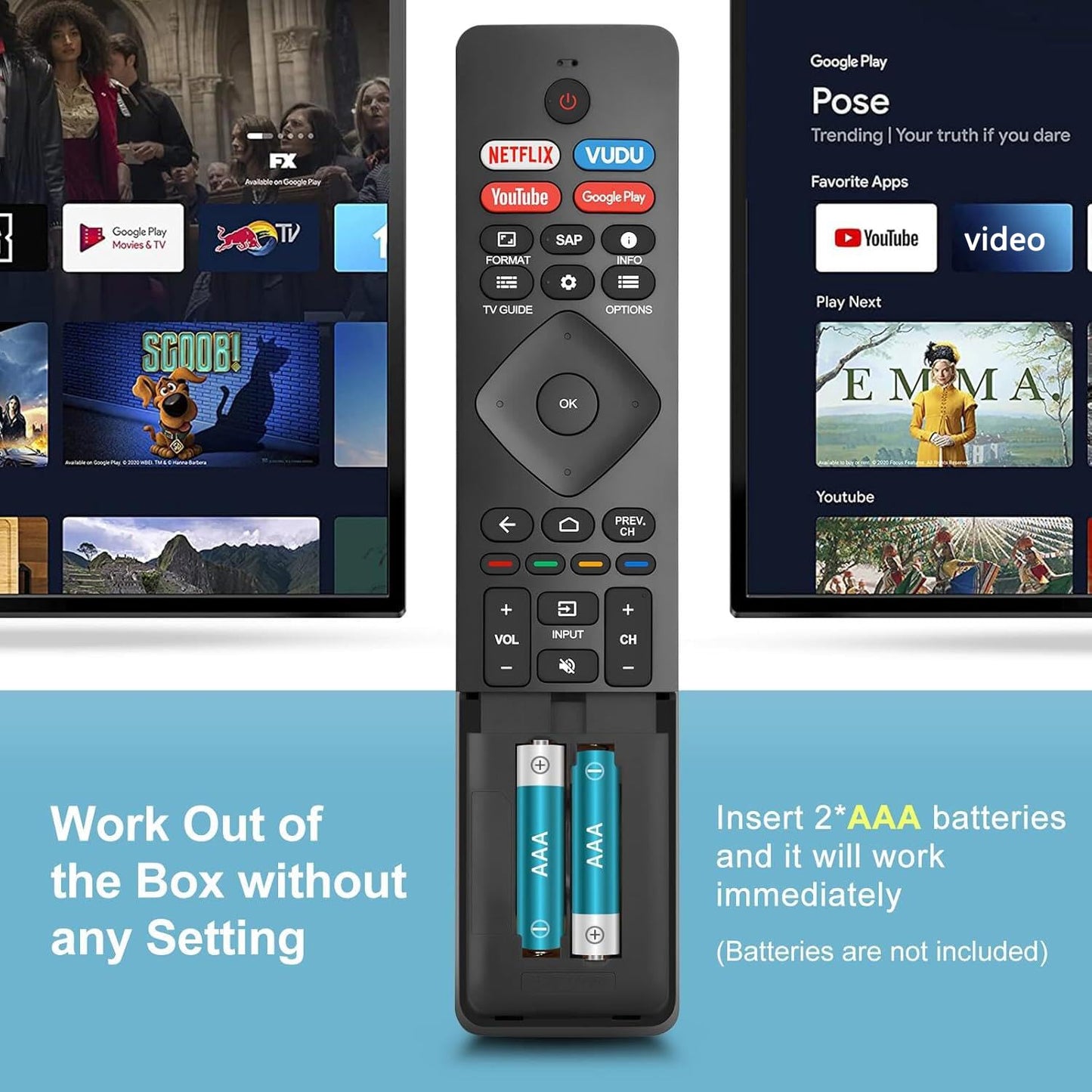 Control Remoto de Repuesto para Smart TV Philips (Universal / Android)