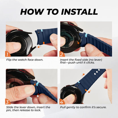 Acextro Correa Deportiva de Silicona para Galaxy Watch 7 (Paquete de 3 / 44mm y 40mm)