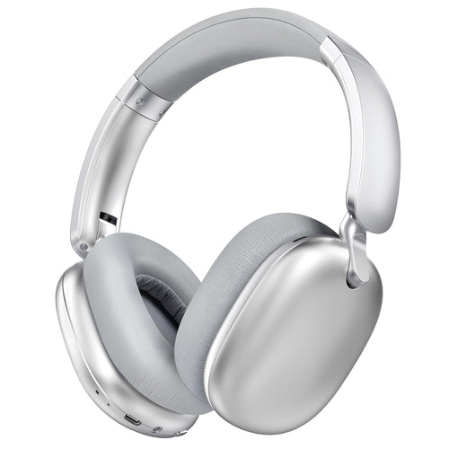 RORSOU C6 Audífonos Inalámbricos con Cancelación Activa de Ruido (Silver)