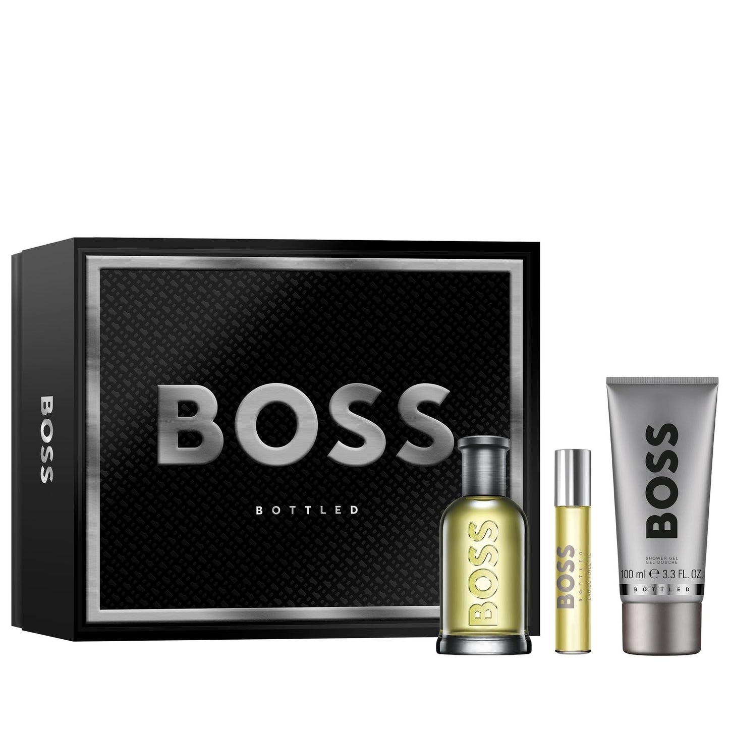 Hugo Boss Set Boss Bottled de 3 Piezas para Hombre (3.3 oz / EDT)