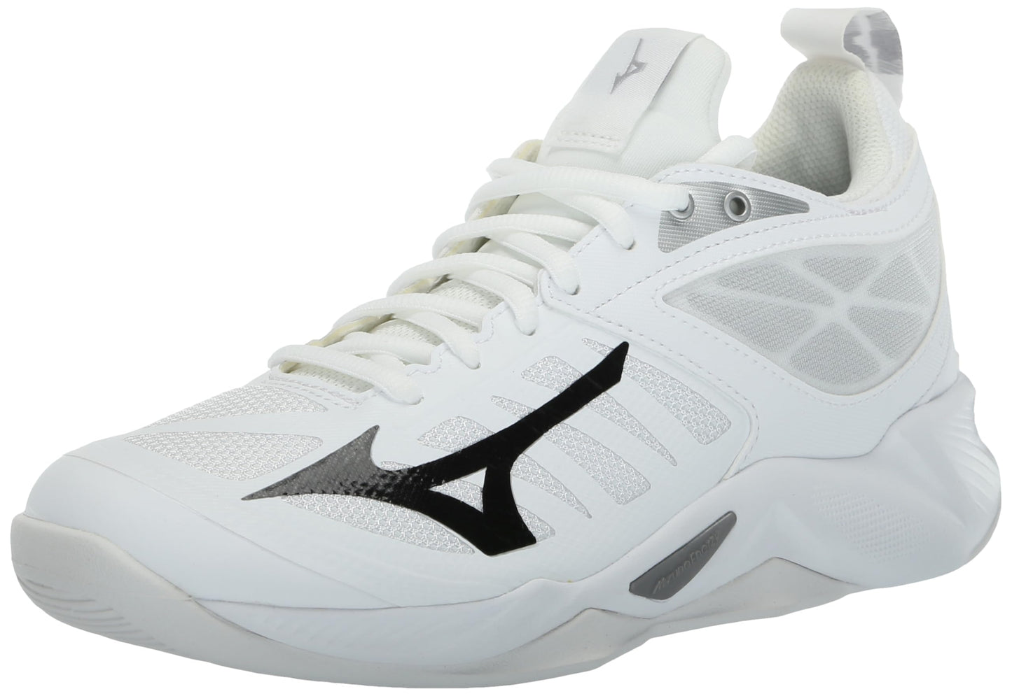 Mizuno Women's Wave Dimension Volleyball Shoe, White-Black