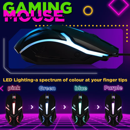 Vinsot Paquete de Accesorios Luminosos para Juegos de PC (6 en 1)