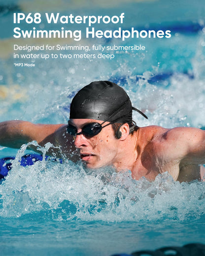 SAMVEK Auriculares de Natación de Conducción Ósea (32GB / Negro)