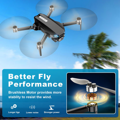 Dron GPS con Cámara 2K HD FPV para Adultos (Black)