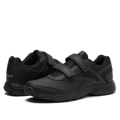 Reebok Work N Cushion 4.0 KC Black Non Slip Work Men Shoes, Hook and Loop Mens Walking Shoes, Black/Cold Grey5/Black
