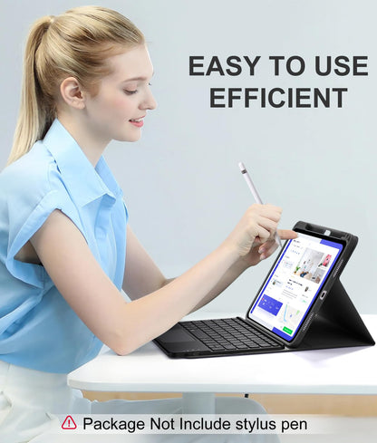 Harvopu Funda con Teclado tipo Folio (iPad A16 10.ª/11.ª Gen - Black)