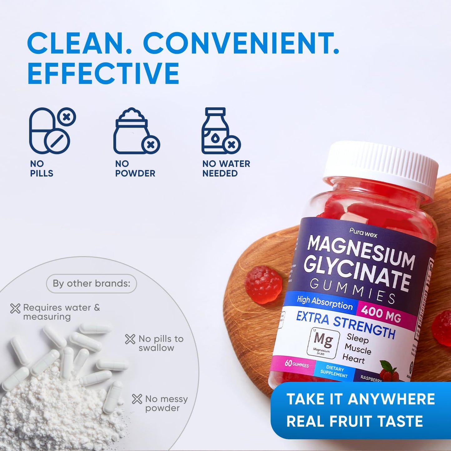 Gomitas de Glicinato de Magnesio (400mg / 60 Días)