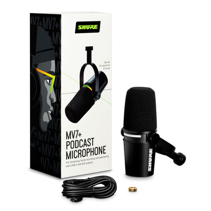 Shure MV7+ Micrófono Dinámico (Negro)