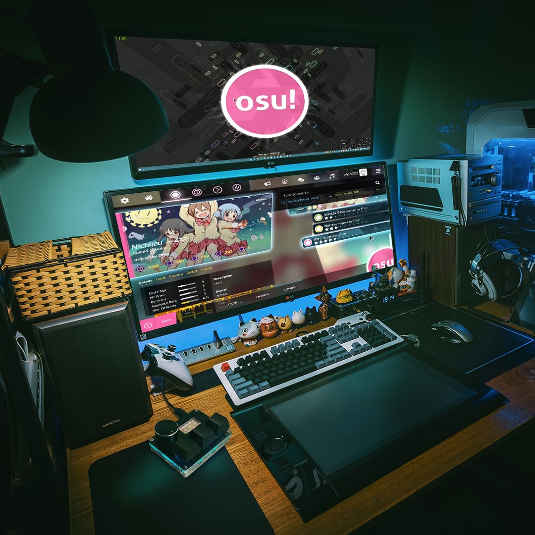 BTXETUEL Miniteclado SayoDevice O3C para OSU (Con Pantalla y Perilla)