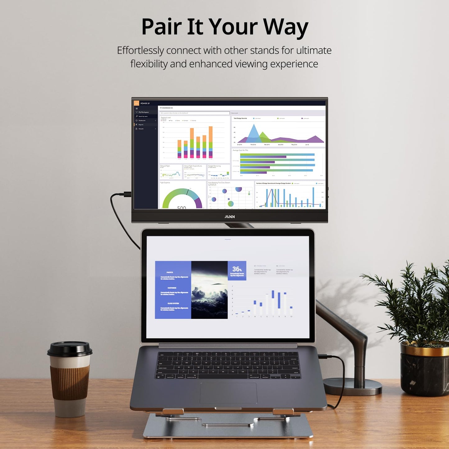 Monitor Portátil MNN de 15.6" (FHD 1080P)