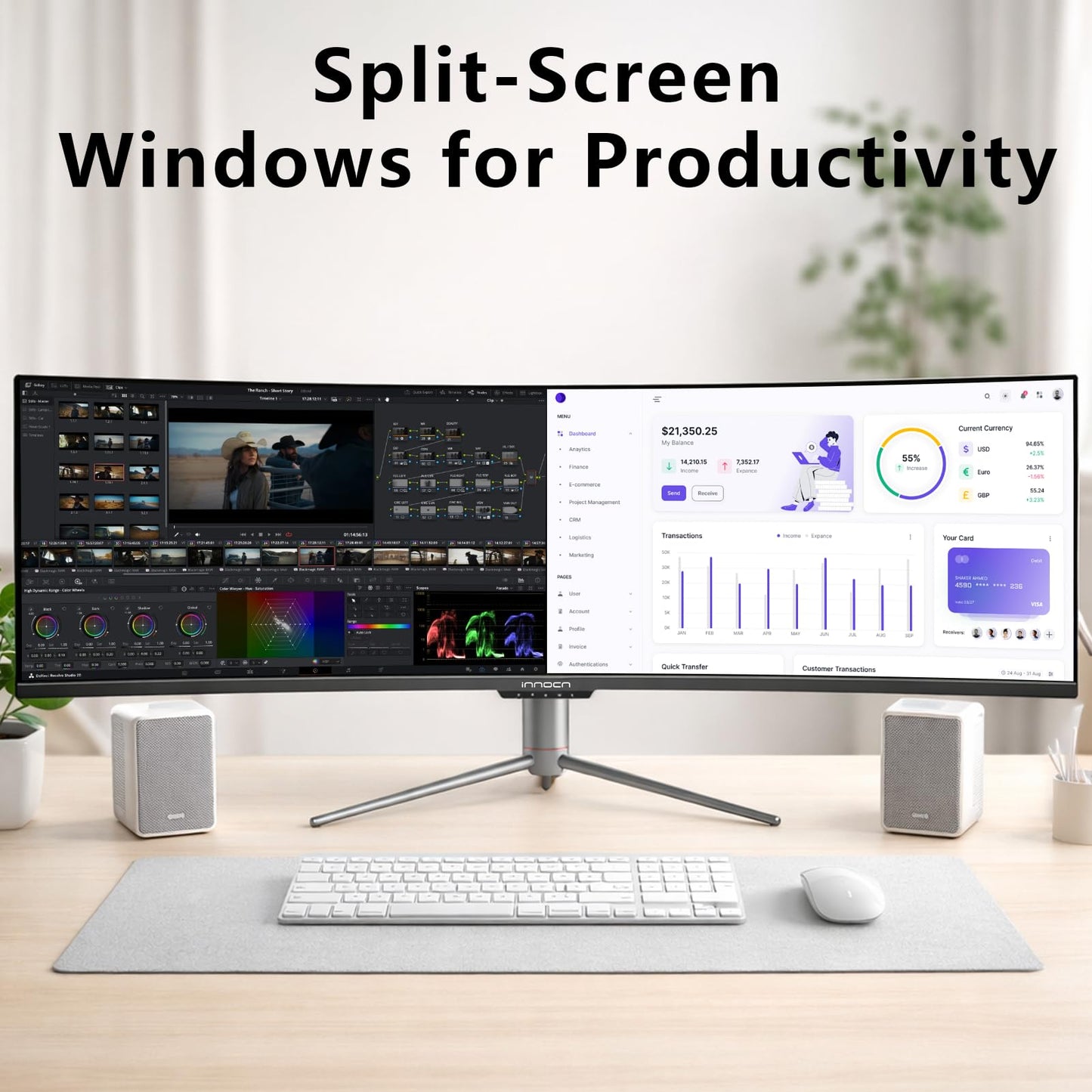 INNOCN Monitor Curvo Ultrawide WFHD 49"