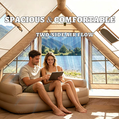 Tienda de Campaña Inflable Glamping (Beige / 9.8 * 6.9ft)