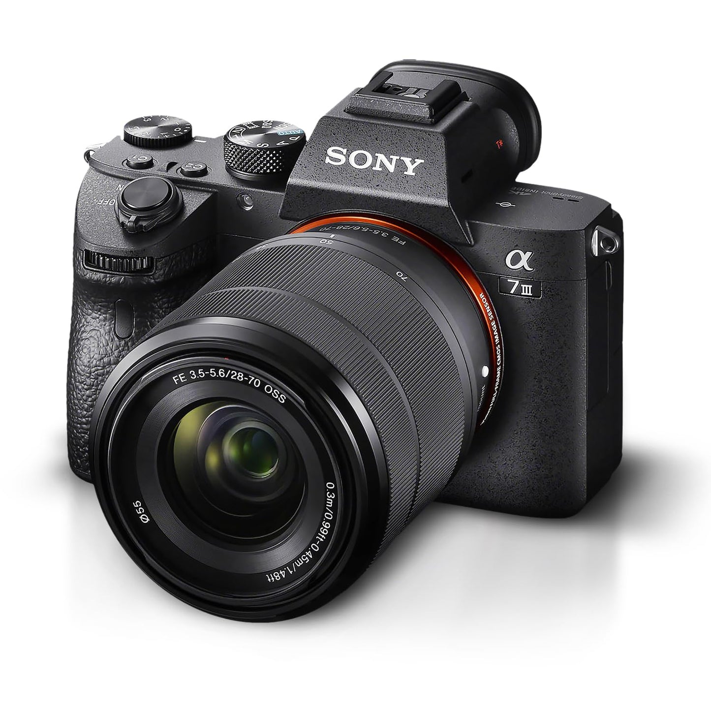 Sony α7 III Full-Frame Mirrorless Camera Kit with 28–70 mm OSS Lens (ILCE-7M3K/B) – 24.2 MP Sensor | 4K HDR Video | 64GB Memory Card, 2 x NP-FZ-100 Battery, Case, External Charger and More