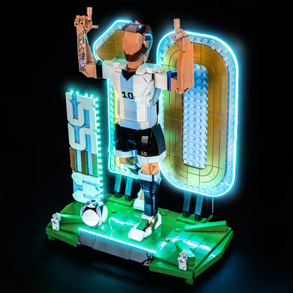 LocoLee Kit de Luces LED para Lego Lionel Messi (Compatible con 43015)