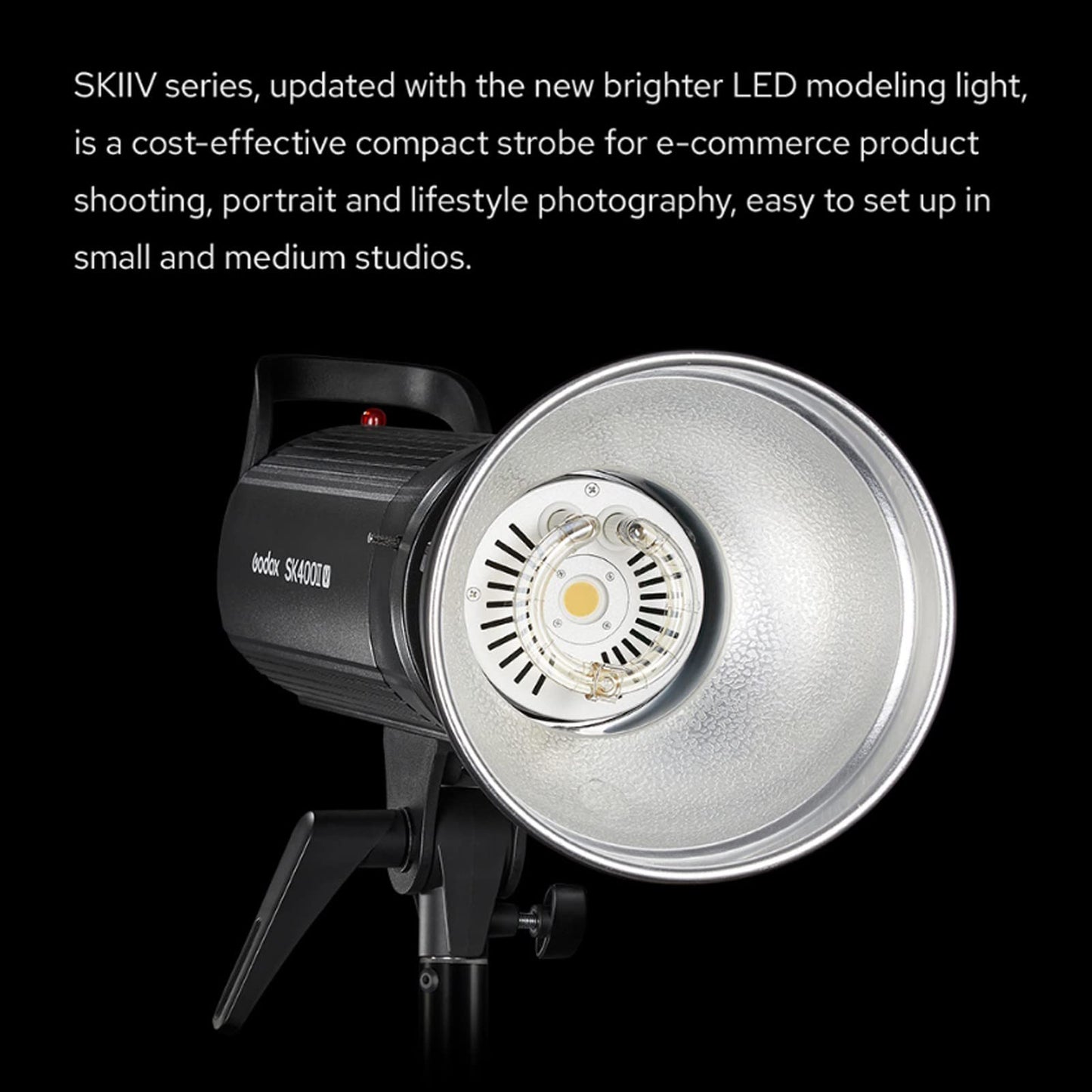 Godox SK400IIV 400Ws Strobe Studio Flash GN65 5700K 2.4G with LED Modeling Lamp Bowens Mount Monolight Strobe Light for Studio, Portrait, Commerce Photography, etc (SK400II Upgraded Version)