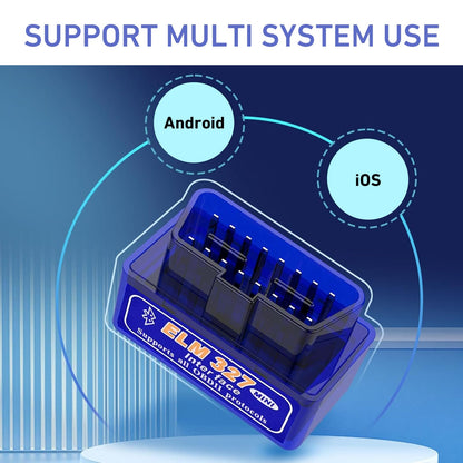 yorpyep Escáner OBD2 y Herramienta de Diagnóstico Bluetooth (Azul)