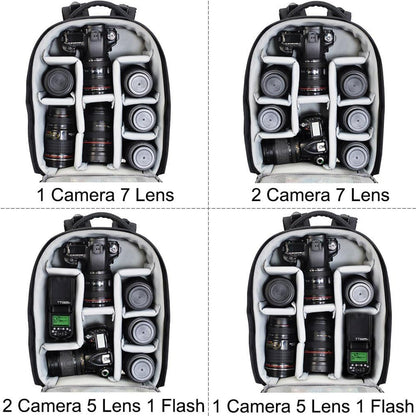 CADeN Camera Backpack Professional DSLR Bag with USB Charging Port Rain Cover, Photography Laptop Backpack for Women Men
