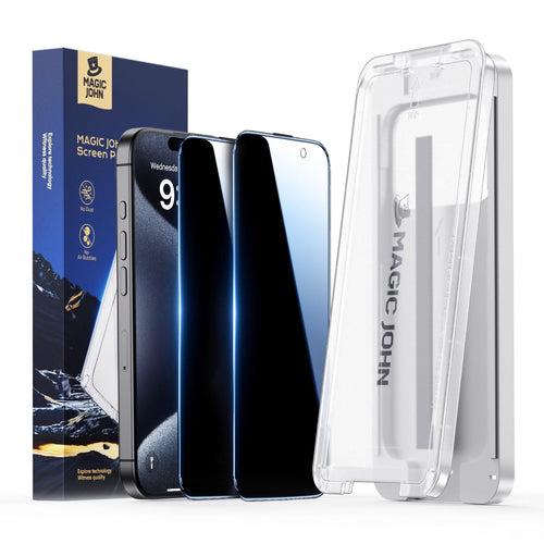 MAGIC JOHN Protector de Pantalla de Privacidad de 3ra Generación para iPhone 15 Pro (Paquete de 2)