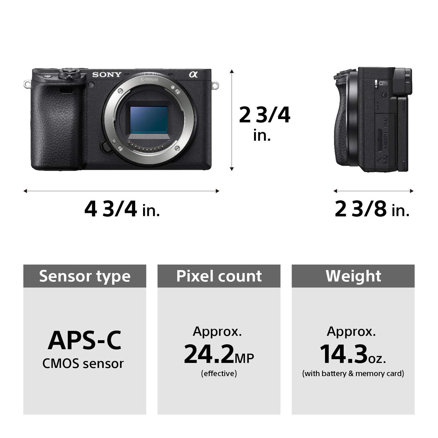 Sony a6400 Mirrorless Interchangeable-Lens Camera with 18-135mm Lens (Black)