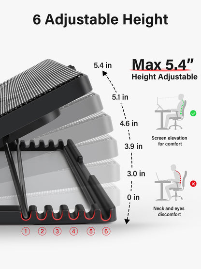 Kootek Base Refrigerante para Laptop (5 Ventiladores / Rojo)