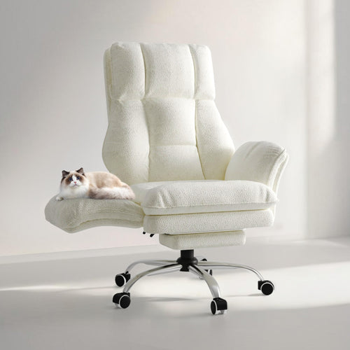 Silla de Oficina Ejecutiva Grande y Alta (Blanco)